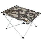HAEGS Ultralight Katlanır Kamp Masası, Piknik, Bbq, Balıkçılık, Avcılık, Plaj, Hiking Için Taşınabilir Kompakt Roll Up Outdoor Kamp Masası Medium - Kamuflaj Çok Renkli