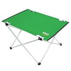 Haegs Ultralight Katlanır Kamp Masası, Piknik, Bbq, Balıkçılık, Avcılık, Plaj, Hiking İçin Taşınabilir Kompakt Roll Up Outdoor Kamp Masası Medium - Yeşil