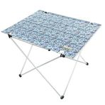 HAEGS Ultralight Katlanır Kamp Masası, Yer Kaplamaz Hafif Rulo, Piknik, BBQ, Balıkçılık, Plaj, Hiking için Taşınabilir Kompakt Roll Up Outdoor Kamp Masası Büyük Boy - Dino İsland