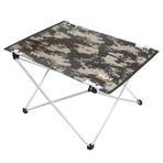 HAEGS Ultralight Katlanır Kamp Sehpası, Piknik, BBQ, Doğa Aktiviteleri, Hiking, Plaj için Taşınabilir Kompakt Roll Up Outdoor Kamp Masası Orta Boy - Kamuflaj