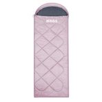 Haegs Uyku Tulumu, Flanel, Battaniye, Kamp Uyku Tulumu, Outdoor Dış Mekan, 3-4 Mevsim, Yazlık Kışlık Ultra Hafif, Sıcak ve Kompakt - Polar -Pembe