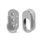 Hafele Askı Borusu Flanşı Oval Parlak Krom Plastik 25 mm