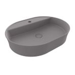 Hafele Bonita OB 600x450 mm Mat Gri Banyo Lavabosu