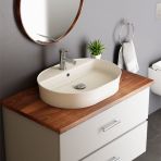 Hafele Bonita OB 600x450 mm Mat Siyah Banyo Lavabosu