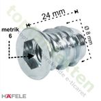 Hafele Dübel Çelik Galvaniz Havşa Başlı M6X24Mm