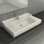 Hafele Estella 80 450 mm Parlak Beyaz Banyo Lavabosu
