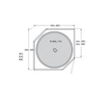 Hafele Jet 180 Derece Plastik Beyaz 70 cm Sepet