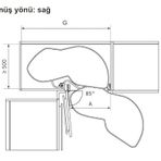 Hafele Lemans II Arena Style Sağ Parlak Krom 50 cm Sepet