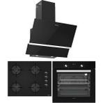 Hafele Luce Siyah Ankastre Set 5 (Luce Ocak + Luce Fırın + Luce Davlumbaz)
