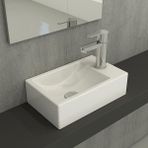 Hafele Molly II 370x220 mm Sağ Parlak Beyaz Banyo Lavabosu