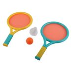 Hafif çocuk Badminton Raket, Kaymaya dayanıklı, 2 Raket, 2 Top, Parlak Renkler, Bebeğin Dikkatini çekmesi Kolay, ışık Ve Zahmetsiz (Mavi sarı)