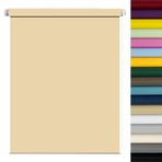 Hafif Isı Yalıtımlı Pencere Perdesi 40 x 130 cm - Matkapsız, Krem Rengi - Enerji Tasarrufu, Gürültü R ucing, Gizlilik Artırıcı - B odası Pencere ve Kapı için