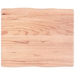 Hafif Kahverengi Meşe Ahşap Tablet, 60 x 50 x 4 cm, Treated Solid Wood, Canlı Kenar Tasarımı, Mutfak Kahve Masası, Yemek Masası, Masa Yüzeyi için Yedek Üst.