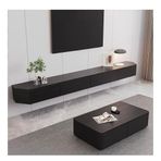 Hafif Lüks Yüzer TV Sehpası Çok Fonksiyonlu Duvara Monte TV Sehpası Masif Ahşap TV Dolabı Çekmeceli Dolap Geniş TV Boyutlarında Kullanıma Uygun (Gri, 160 * 20 * 30 cm)