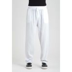 Hafif ve Rahat Müslin Baggy Erkek Pantolon - Beyaz - 2XL
