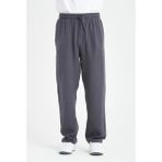 Hafif ve Rahat Müslin Baggy Erkek Pantolon - Füme - XL