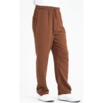 Hafif ve Rahat Müslin Baggy Erkek Pantolon - Kahve