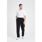 Hafif ve Rahat Müslin Baggy Erkek Pantolon - Siyah - XL
