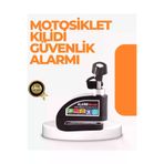 Hafk HFK-MMEYTDXUCZMOTORKLT-2 Mey İthalat® Alarm Sensörlü Disk Kilidi Motosiklet Scooter Bisiklet Güvenlik