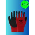 HAFSER 2 Çfit Beybi PN3 Nitril Kırmızı İş Eldiveni No:9-10