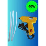 HAFSER 40watt Sıcak Silikon Tabancası 4 Adet Çubuk Silikon Eritme Tabanca Şeffaf Mum Yapıştırıcı