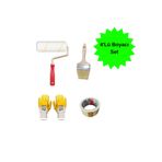 HAFSER 4'Lü Boyacı Set Rulo 15cm 4No Fırça Kağıt Bant Eldiven