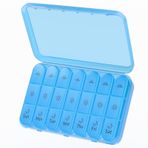 Haftalık Hap Düzenleyici Günde 3 Kez, Büyük 7 Gün Hap Kutusu Günde 3X Ayrı Konteyner, İlaç, Vitaminler, Balık Yağı ve Takviyeler için Taşınabilir Seyahat Hap Kılıfı