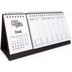 Haftalık Planlayıcı 2026 Masa Takvimi - Vintage Arabalar - 25x9cm