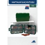 Haftalık Taşınabilir Ilaç Saklama Kutusu 10 Bölmeli Taşınabilir 7 Günlük Seyahat Hap Vitamin Saklama Düzenleyici Kitlenir Kapak Organizer - Yeşil