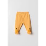 Hafy Baby 3D Armut Figürlü, Patikli Kız Bebek Pantolonu - Çoraplı Bebek Alt Pijama - Sarı - 0 - 3 Ay