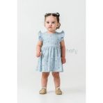 Hafy Baby Fırfırlı, Fil Desenli, Yazlık Kız Çocuk, Bebek Elbisesi - 9 - 12 Ay - Mavi