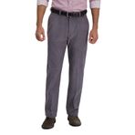 Haggar Erkek Esnek Fitilli Kadife Genişletilebilir Bel Klasik Kesim Düz Ön Pantolon, Kömür, 40W / 32L