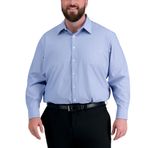 Haggar Erkek Smart Wash Klasik Kesim Rahat Esnek Elbise Gömlek-Büyük veya Uzun Bedenler, Mavi Çizgili, 20" Neck 34"-35" Sleeve