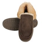haggar-Haggar Erkekler Bootie Terlik Evi Ayakkabısı İç/Dış Mekan Köpük Konforlu Terlik, Kahverengi, X-Large
