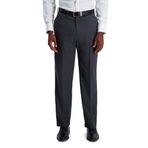 Haggar Premium Comfort Tonal Glen Ekose Klasik Kesim Düz Ön Genişletilebilir Bel Bandı Elbise Pantolon, Kömür, 42W / 32L