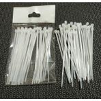 Hagiki 72 Adetli 10 cm Kablo Bağı Beyaz Plastik Kelepçe 2,5 x 100 mm Cırt Kelepçe