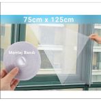 Hagiki Pencere Sinekliği Tül Perde Cırt Bantlı Kolay Kurulum Sineklik 75 x 125 cm Tek Kanat