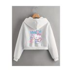 haha Kız Çocukları için Hello Kitty Baskılı Ceket