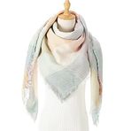 Haibing Atkı Atkısı Ekose Eşarp Boyun Şal Sıcak Kadın Örme Kaşmir Kafes Battaniye Büyük Uzun Sarar Eşarp Şal (Color : 11, Size : 140x210cm)