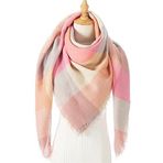 Haibing Atkı Atkısı Ekose Eşarp Boyun Şal Sıcak Kadın Örme Kaşmir Kafes Battaniye Büyük Uzun Sarar Eşarp Şal (Color : 12, Size : 140x210cm)
