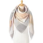 Haibing Atkı Atkısı Ekose Eşarp Boyun Şal Sıcak Kadın Örme Kaşmir Kafes Battaniye Büyük Uzun Sarar Eşarp Şal (Color : 6, Size : 140x210cm)