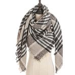 Haibing Atkı Atkısı Kış Kadın Eşarp Kaşmir Pashmina Sıcak Boyun Atkıları Şal Ekose Sarar Üçgen Eşarp Şal (Color : 1, Size : 135x200cm)