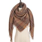 Haibing Atkı Atkısı Kış Kadın Eşarp Kaşmir Pashmina Sıcak Boyun Atkıları Şal Ekose Sarar Üçgen Eşarp Şal (Color : 23, Size : 135x200cm)