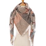 Haibing Atkı Atkısı Kış Kadın Eşarp Kaşmir Pashmina Sıcak Boyun Atkıları Şal Ekose Sarar Üçgen Eşarp Şal (Color : 35, Size : 135x200cm)