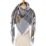 Haibing Atkı Atkısı Kış Kadın Eşarp Kaşmir Pashmina Sıcak Boyun Atkıları Şal Ekose Sarar Üçgen Eşarp Şal (Color : 36, Size : 135x200cm)