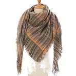 Haibing Atkı Atkısı Kış Kadın Eşarp Kaşmir Pashmina Sıcak Boyun Atkıları Şal Ekose Sarar Üçgen Eşarp Şal (Color : 41, Size : 135x200cm)