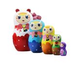 Haibing Rus Matruşka Bebekleri Yuvalama Bebekleri Russian Doll Matryoshka Wooden Stacking Nested Russian Nesting Dolls Set 5 Pcs Handmade Toy For Decor Matryoshka Rus Yuvalama Bebeği Yuvalama Bebekler