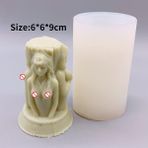 Haicheng Shop 1 Kalıp Stili Yeni Üç Tanrıça Aromaterapi Mum Silikon Kalıp Dıy Sütunlu Genç Kız Hamile Yaşlı Kadın Insan Vücudu Şekli Reçine Kalıp (Yurt Dışından) - mum yapımı - Renkli