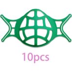Haicheng Shop 10 Adet Yeşil Stil 3D Nefes Alabilir Yüz Maskeleri Filtreler Tutucu Silikon Maske Iç Ped Desteği Yardım Yastık Braketi Yardım Standı Ev Gereçleri (Yurt Dışından) - Renkli