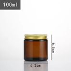 Haicheng Shop 100ML Altın Kapaklı Kapak Stili 6 Adet Cam Mum Kavanoz Kapaklı Boş Mum Konteyner ml Cam Kavanoz Dıy Ev Yapımı Kokulu Mumlar Için (Yurt Dışından) - Mum Yapımı - Renkli